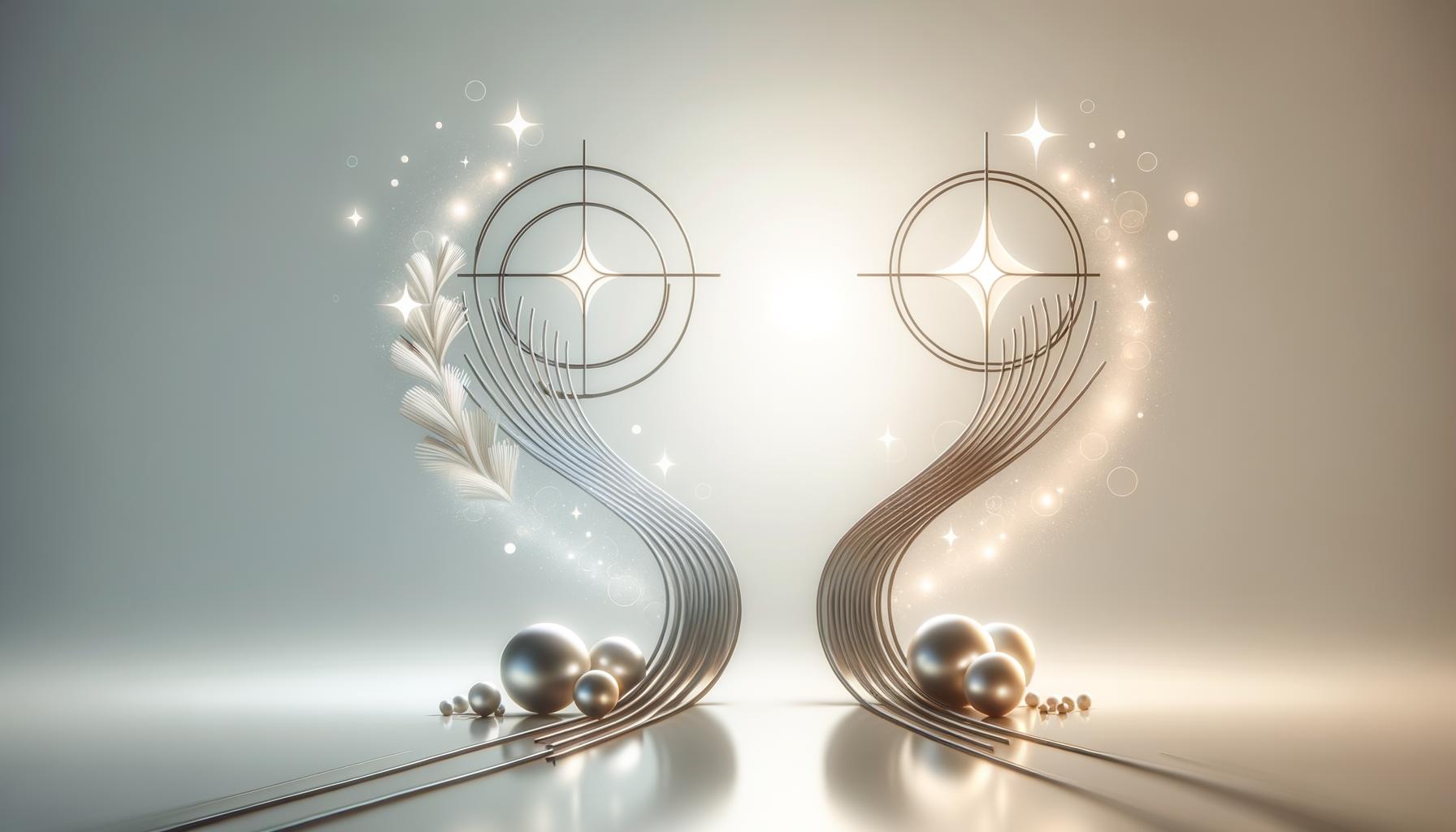 Minimalist illustration of two paths merging, symbolizing balance between excellence and supportive culture
