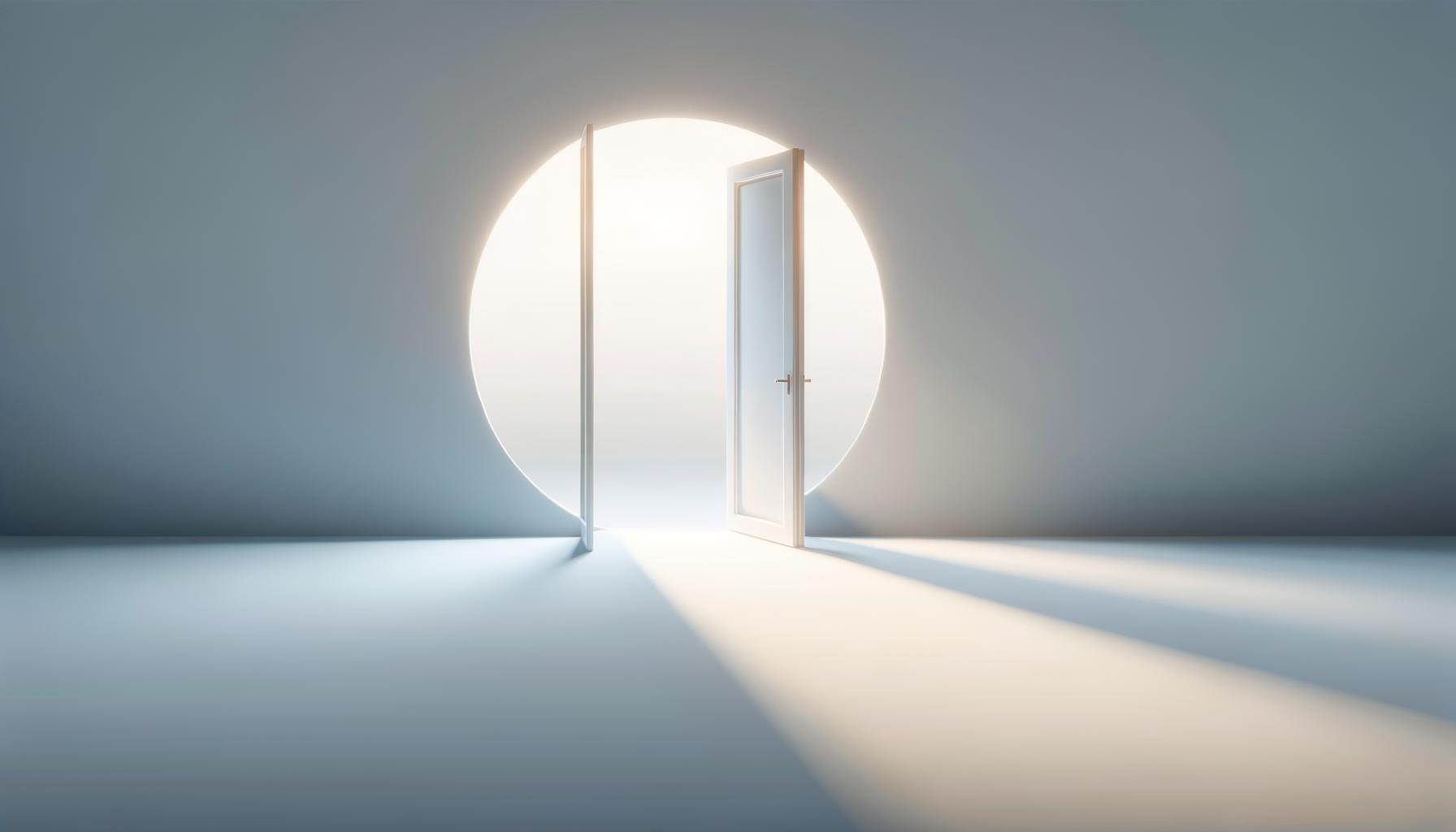 A single open window casting light onto a clean surface representing work visibility