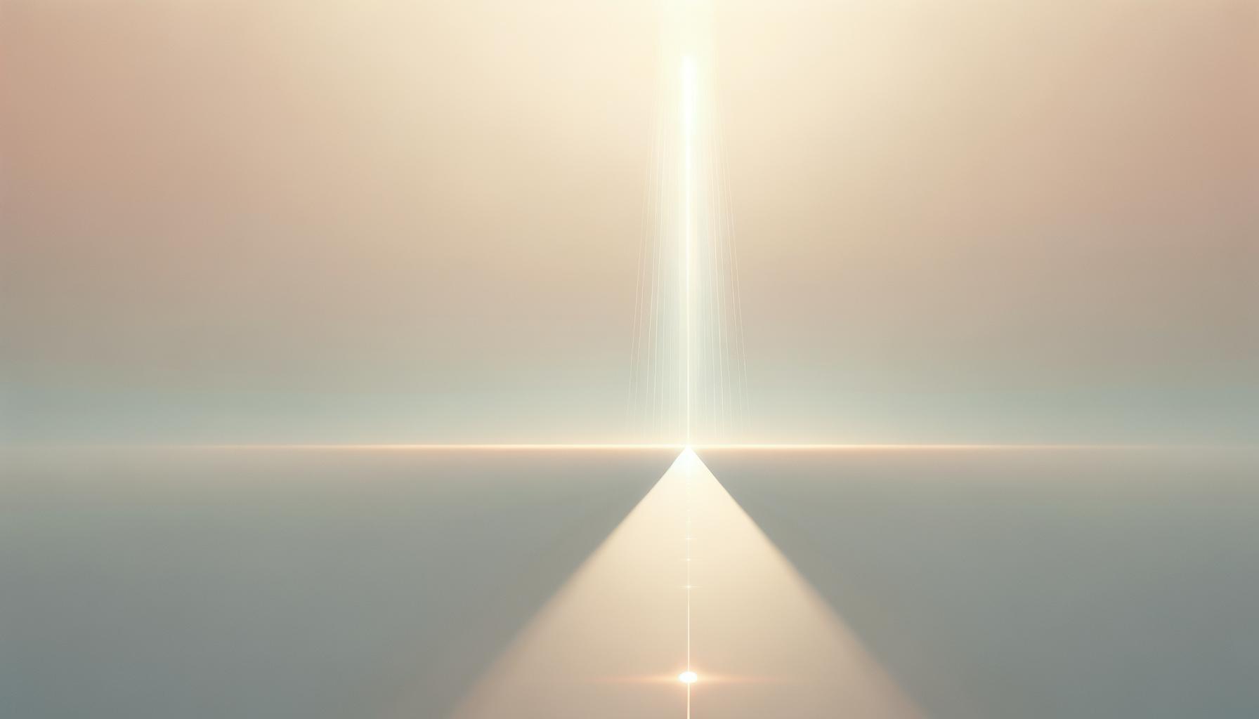 A bright clear path stands out against a soft gradient background symbolizing focus and clarity