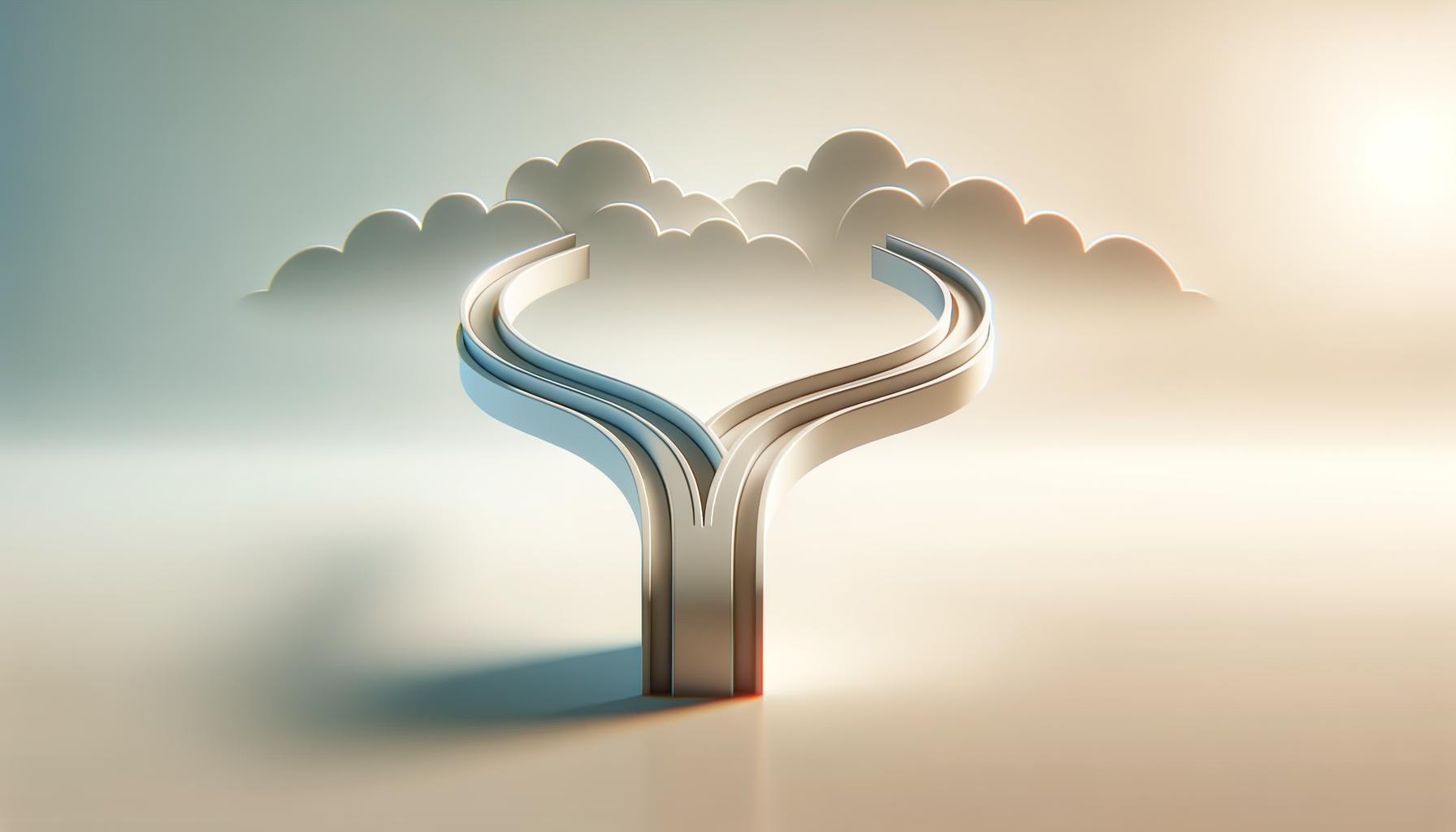 Minimalist illustration of two diverging paths at a crossroads symbolizing choice between pushing through or resetting