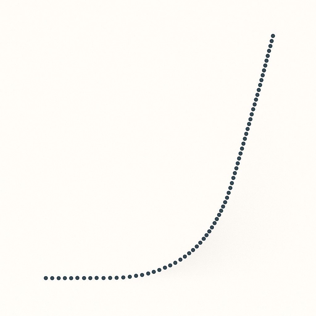 AI feedback for faster learning illustrated by two paths with spaced and dense dots showing slow and fast skill improvement