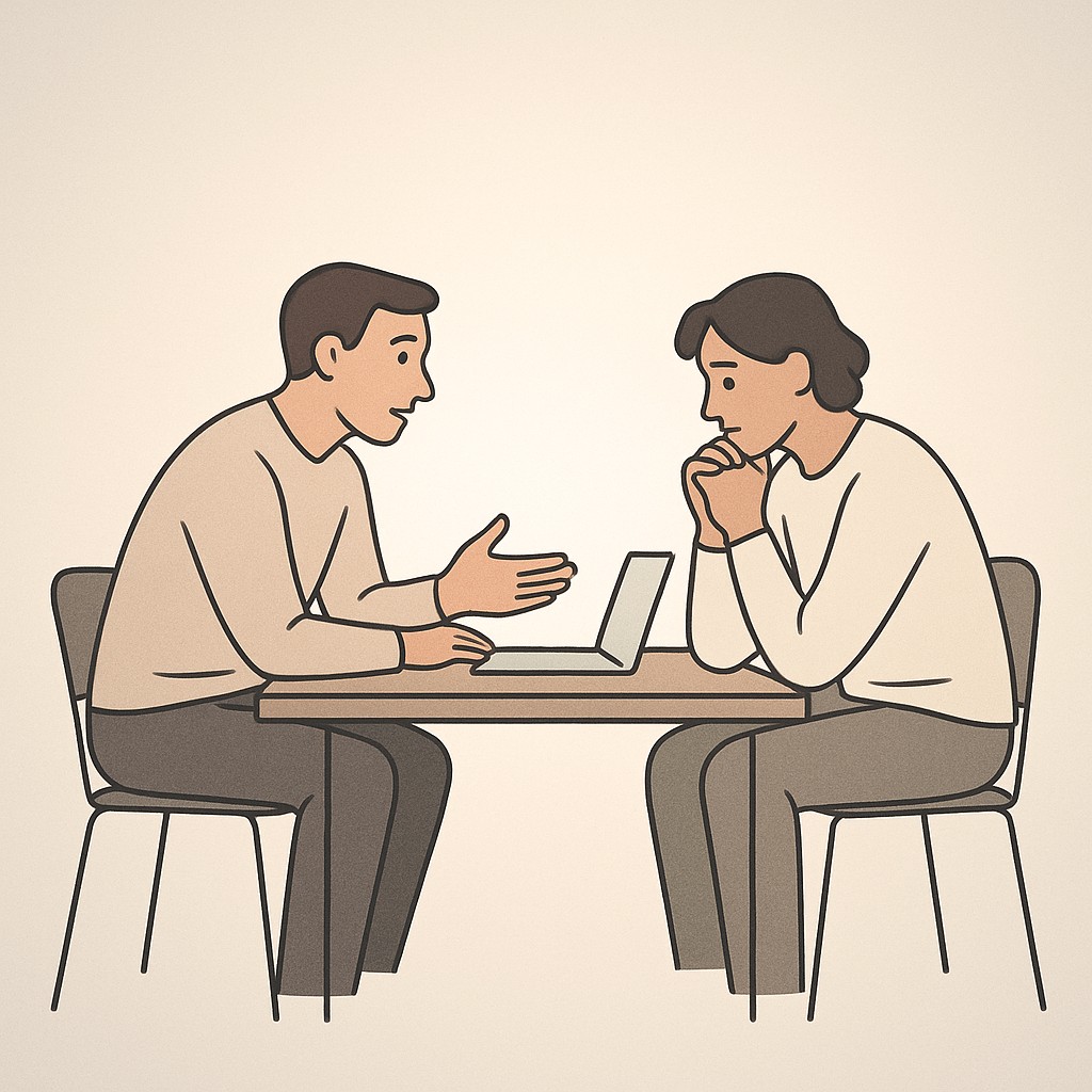 Find an honest mentor: frank advice shared across a table to a thoughtful listener