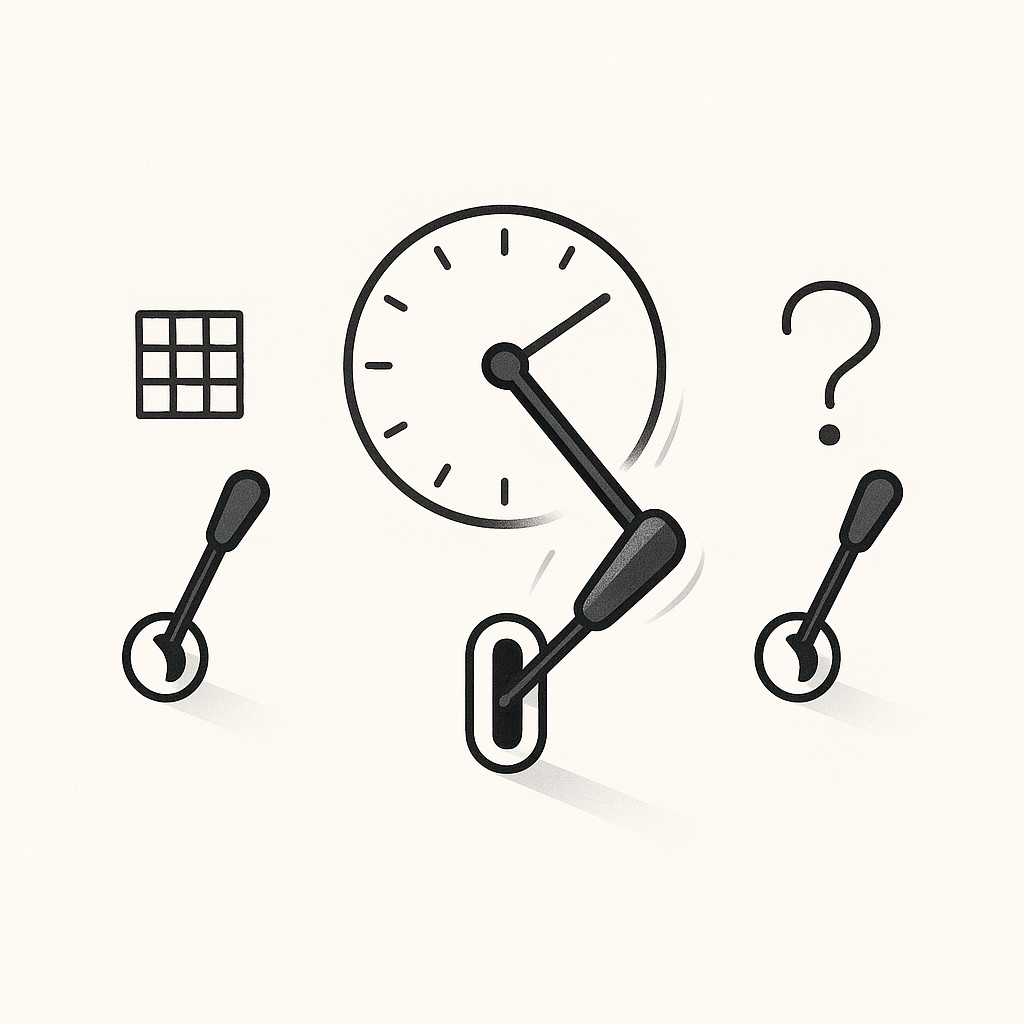 Diagram of leverage points in complex systems: minimalist levers labeled rules, timing, exceptions, with one lever highlighted as activated