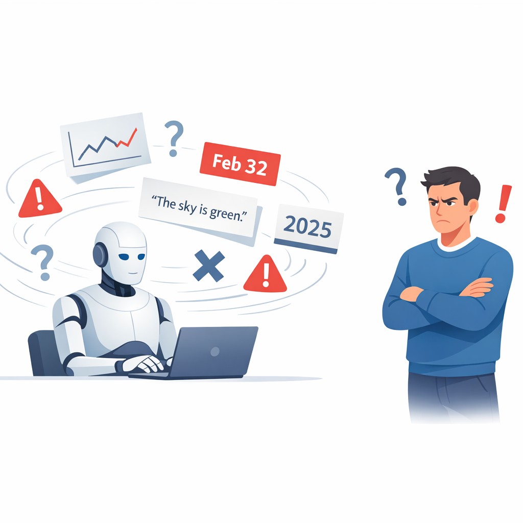 A scene showing authentic ai content creation with an AI robot assembling trusted text snippets as a human reviews the cohesive results.